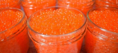 Freeze red caviar for storage