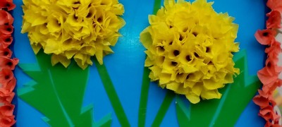 Dandelions from napkins