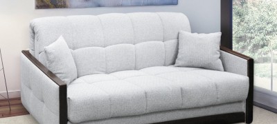 Description sofa bed Accordion with orthopedic mattress and box for linen