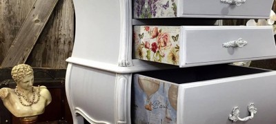 Do-it-yourself dresser decoupage at home