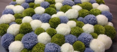 How to make a do-it-yourself pom-pom rug