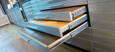 Installing roller guides for drawers