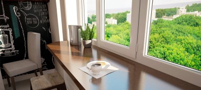 Sill-countertop in the kitchen