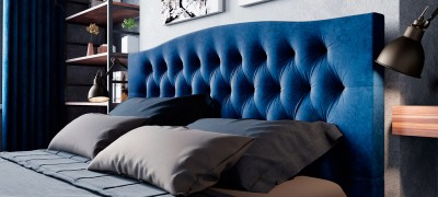 Design and decor of the headboard in the bedroom