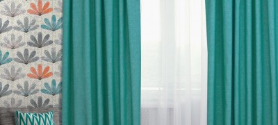 The choice and use of mint curtains in the interior