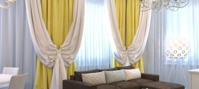 DIY sewing and the use of two-tone curtains