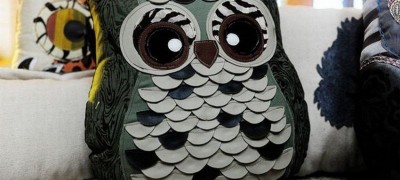 Do-it-yourself owl pillow