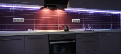 How to install a backlight on a kitchen set