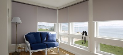 Roller blinds in the interior