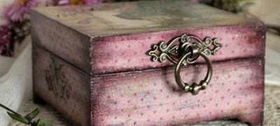 Decoupage boxes in the style of shabby chic