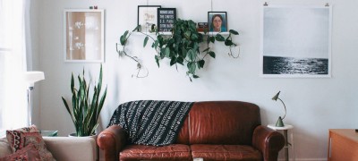 Wall decoration above the sofa