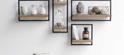 Wall shelf with hidden fasteners