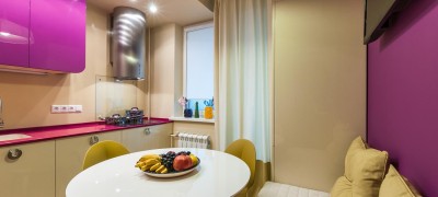 Aménagement cuisine 10 m² mètres avec un canapé