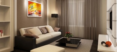 The use of sofas in the interior of the room