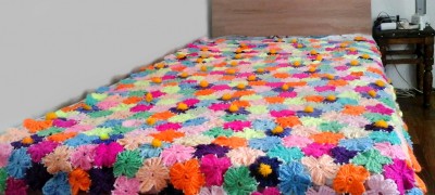 DIY crochet floral blanket