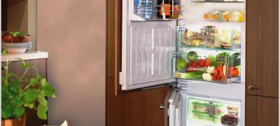 How to build a refrigerator into a kitchen set