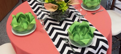 The choice and use of napkins for table setting