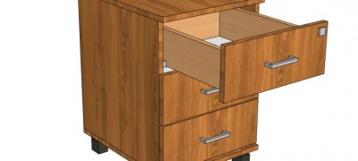 Step-by-step instructions for assembling a bedside table with drawers