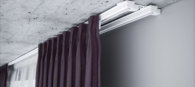 How to hang curtains on the ceiling cornice