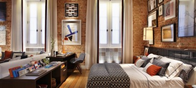 Rideaux de style loft à l'intérieur