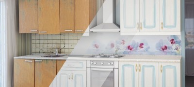 How to change the color of a chipboard cabinet to white