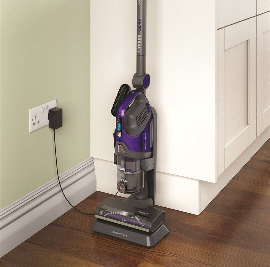 cordless vacuum cleaner on charge