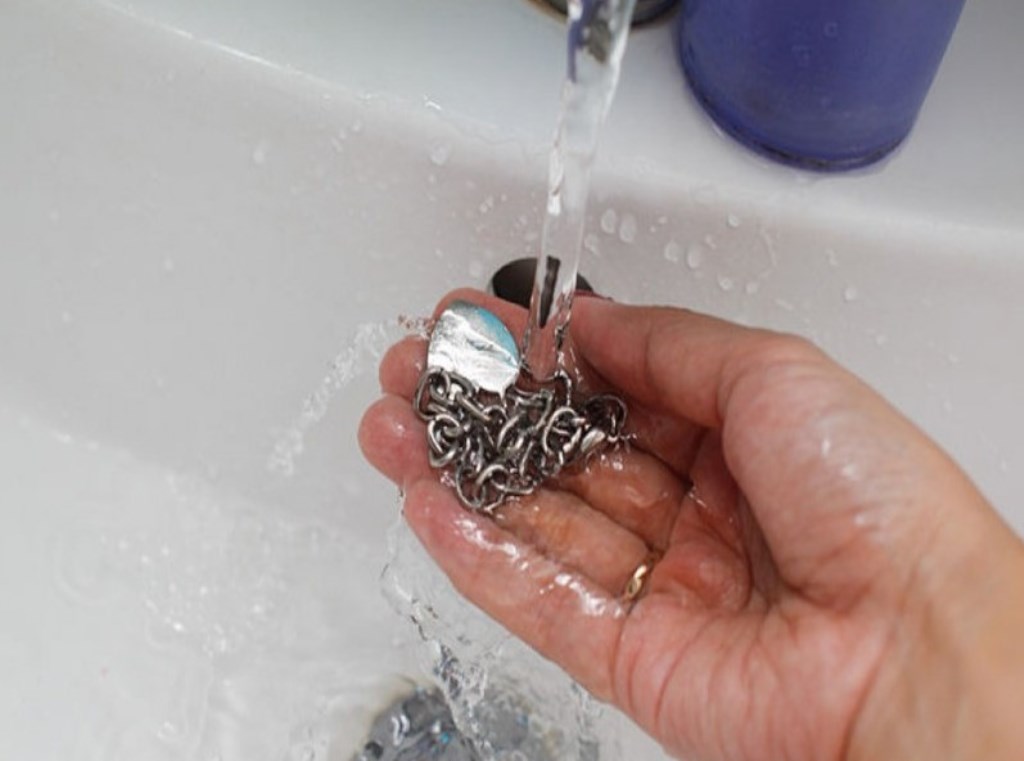 cleaning silver with enamel