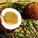 moitiés de noix de coco de nourriture