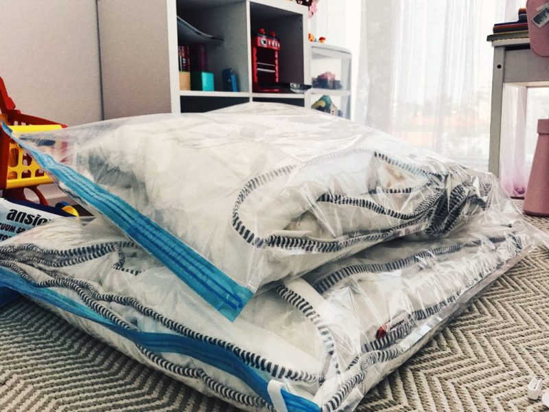 sacs sous vide pour linge de lit