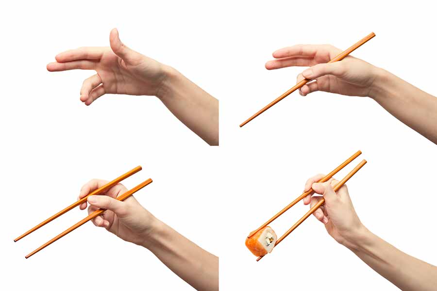 how to use sushi chopsticks