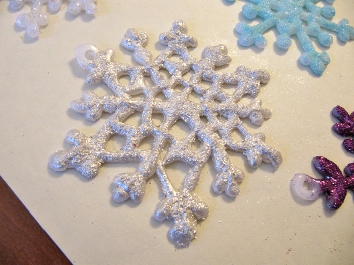 glue snowflakes