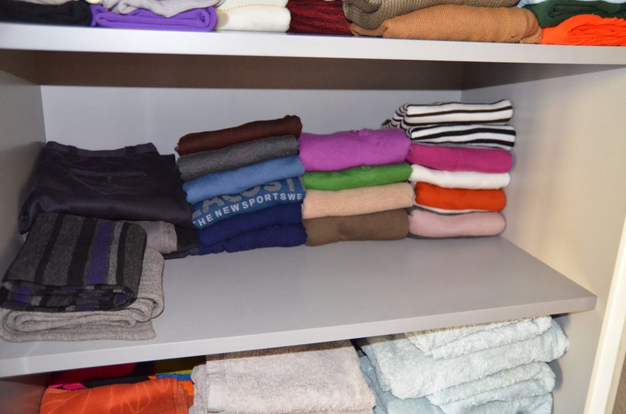 t-shirts in the closet