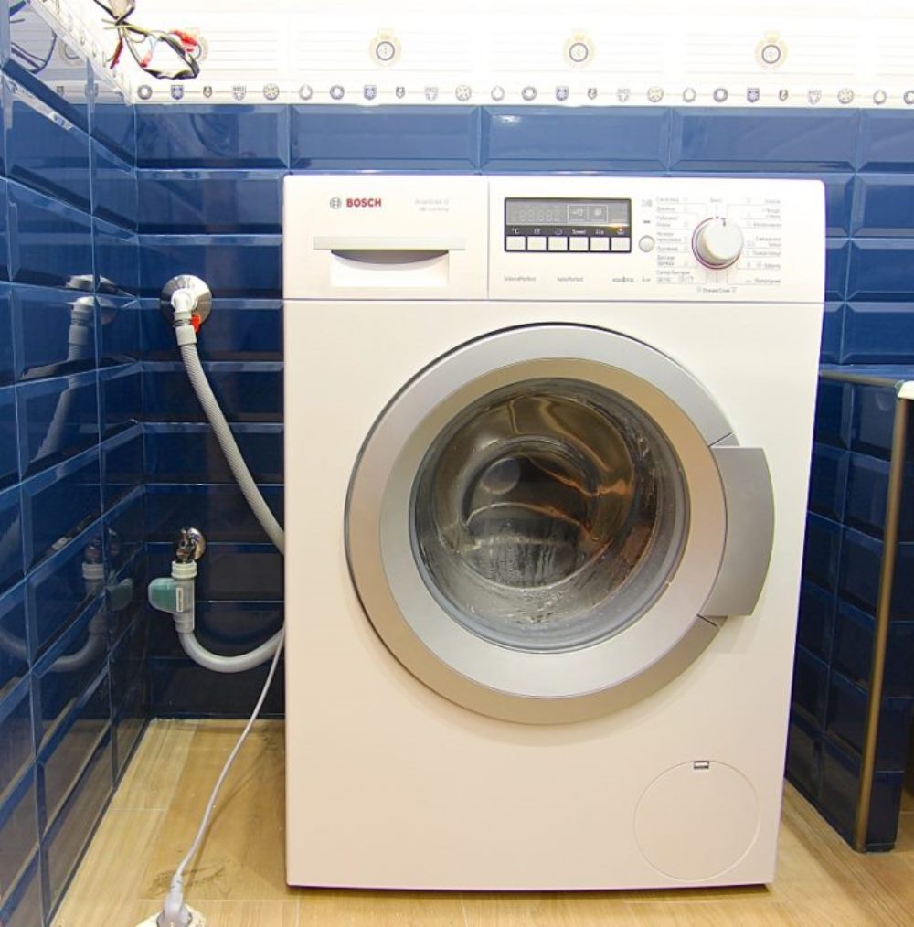 installation of a washing machine