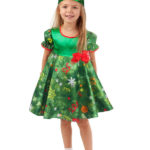 Christmas costumes for girls Christmas tree photo