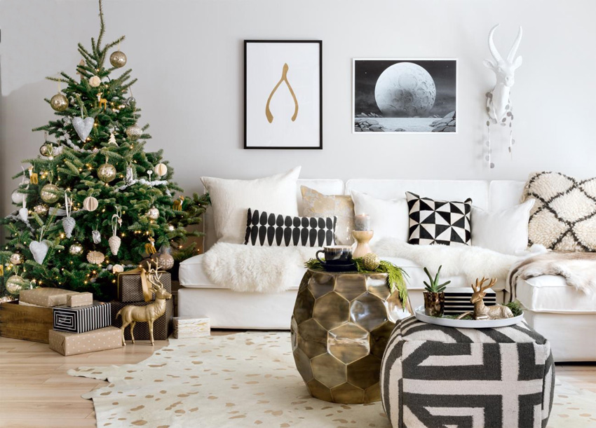 New Year's decor in Scandinavian style