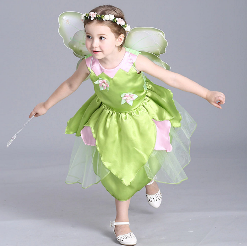 new year costume for girls fairy green