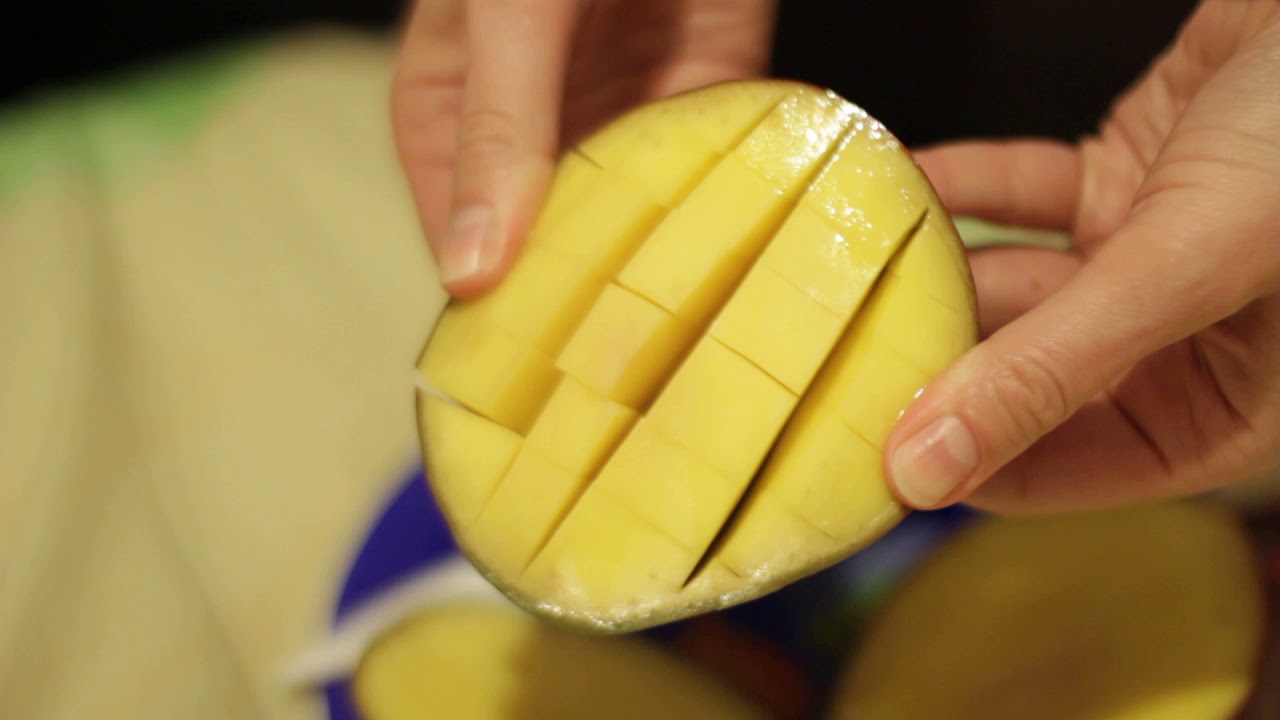 peeled mango