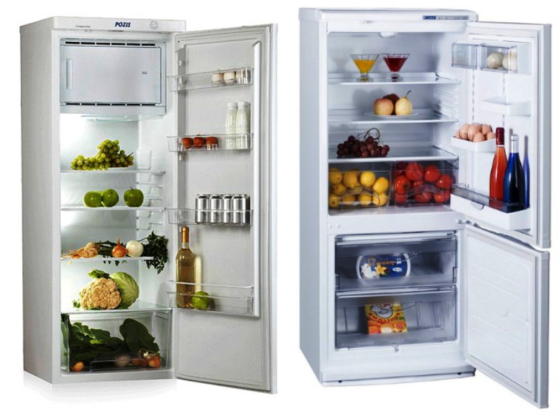 single-chamber and double-chamber refrigerators