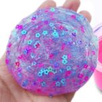 DIY slime with glitter