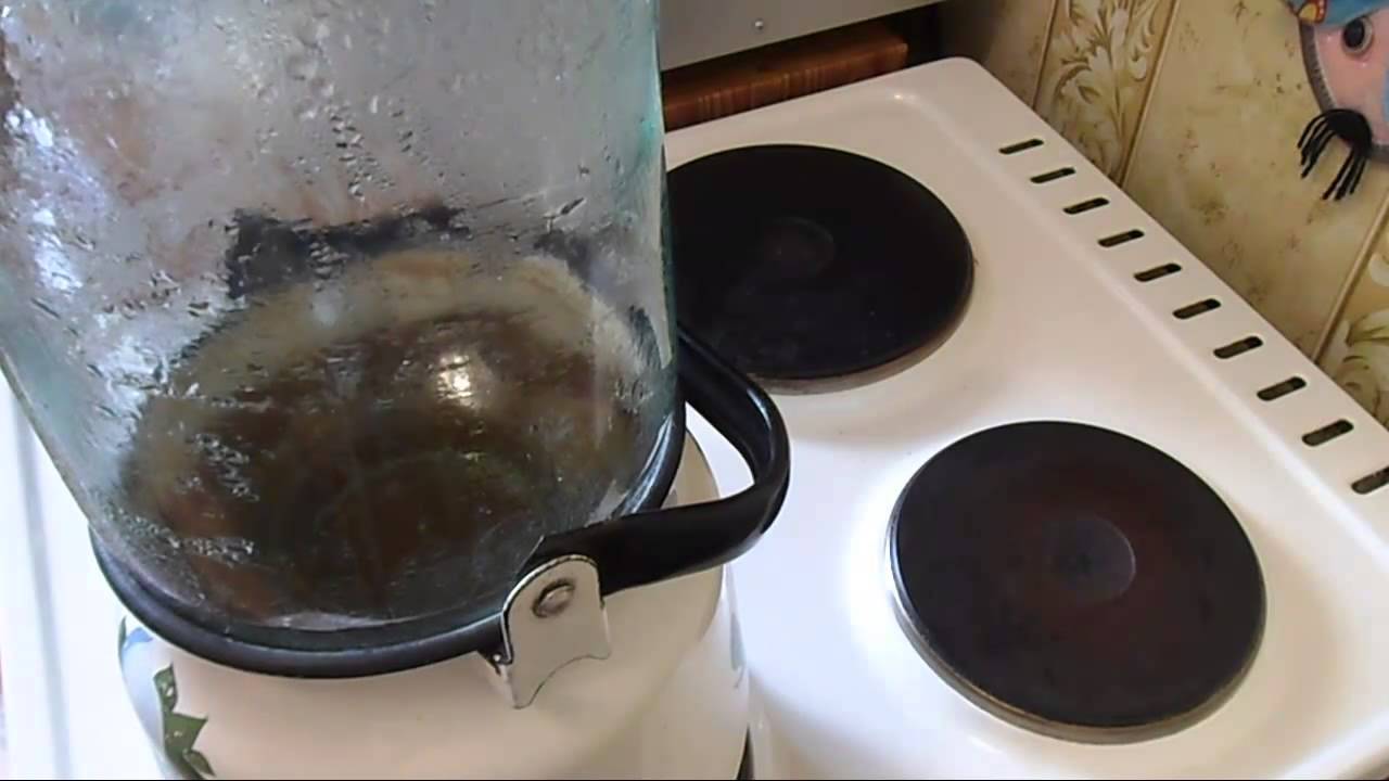 sterilization of cans over the kettle