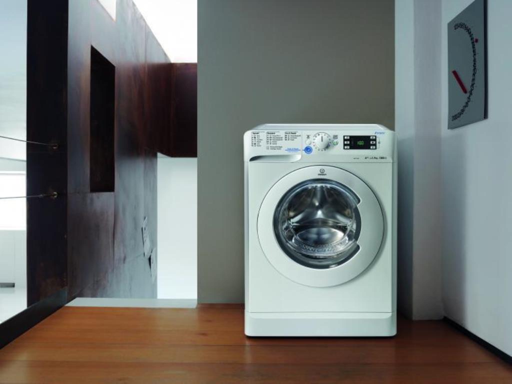 washing machine indesit in the interior