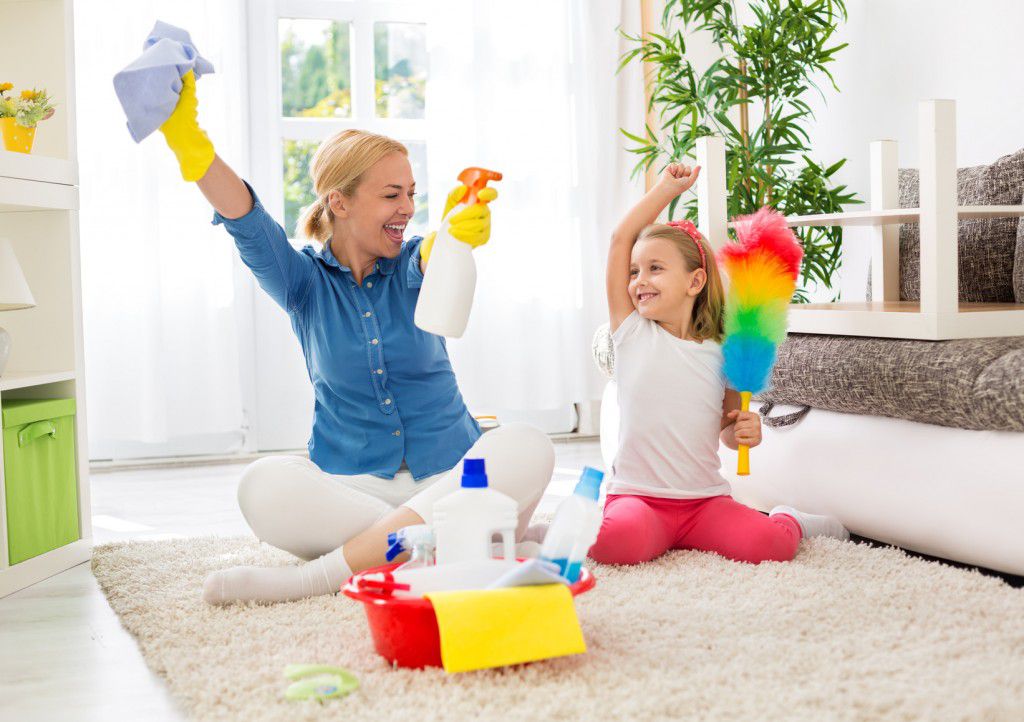 cleaning of the apartment