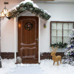 front door and porch decoration