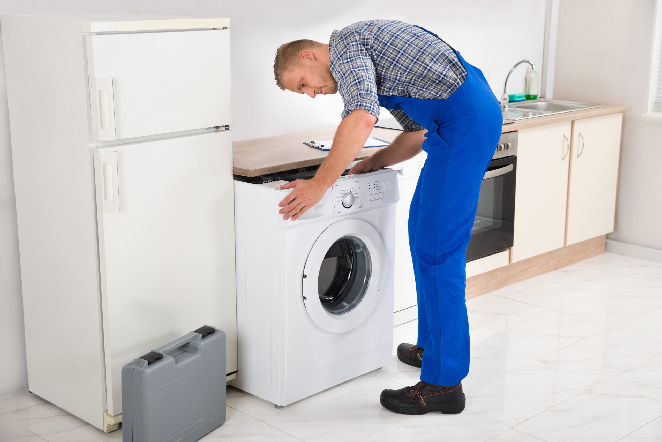 installation of a washing machine