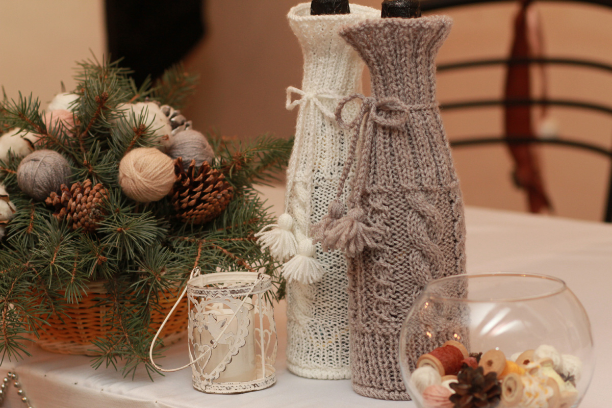 knitted christmas decor