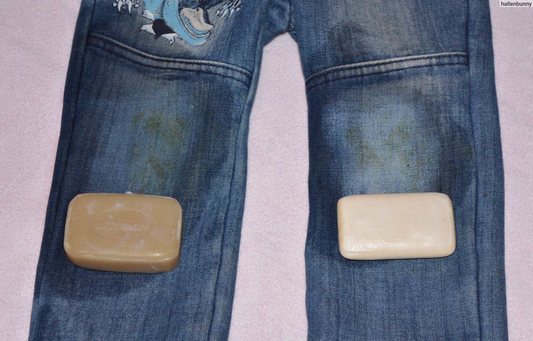 removing stains with laundry soap