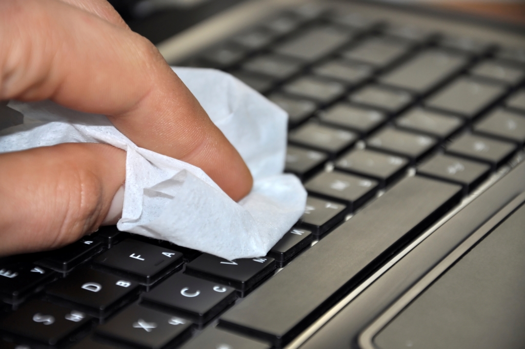 cleaning the keyboard