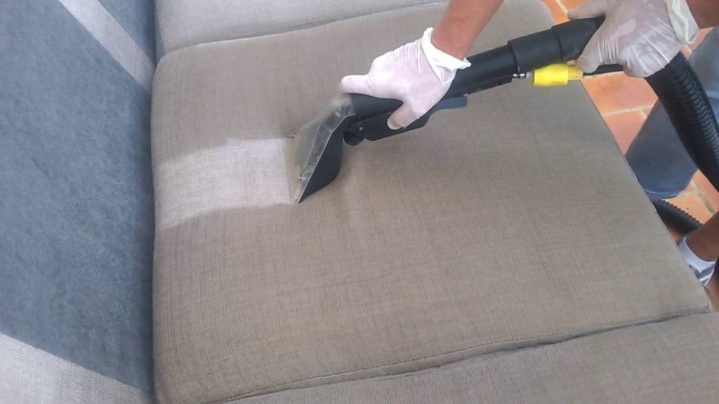 cleaning the sofa at home photo