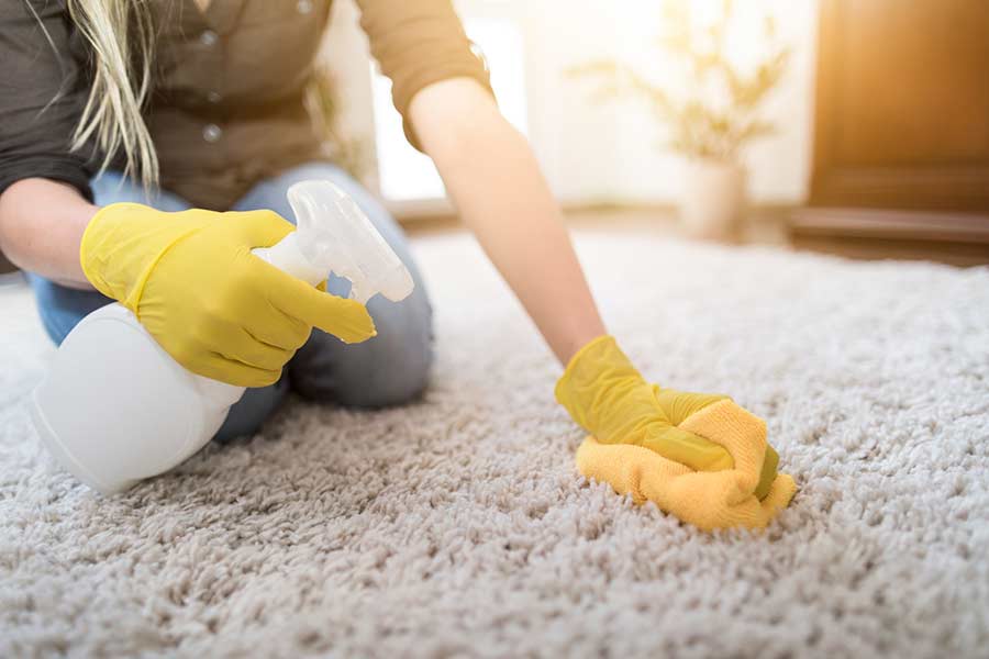 cleaning carpet with soda