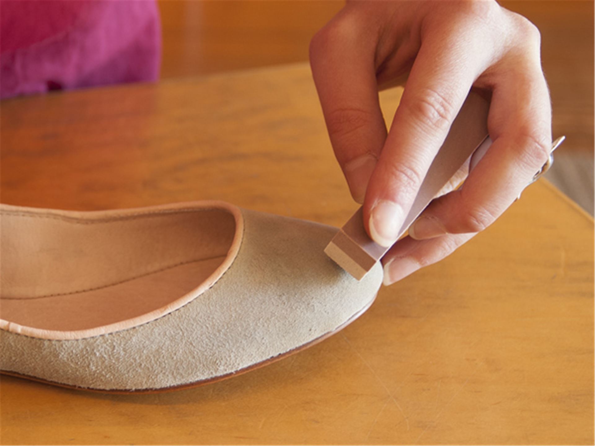 cleaning suede ballerinas